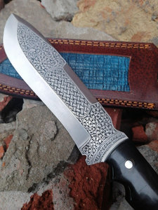 Couteau de chasse et de camping gravé à la main, couteau de bushcraft, couteau de survie, cadeau pour lui/elle, cadeau pour papa/anniversaire. - Product Image 2