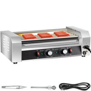 Cuocitore Commerciale a Rulli per Hot Dog da 12 Posti, 750W, in Acciaio Inossidabile, con Luce LED e Doppio Controllo della Temperatura per Mantenere Caldi i Hot Dog - Product Image 1