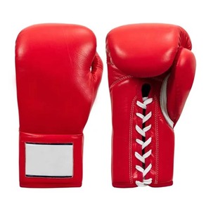 Guantes de boxeo profesionales Five-B personalizados con cordones, de cuero PU, para entrenamiento de Muay Thai, Kickboxing y Sparring, transpirables. - Product Image 1