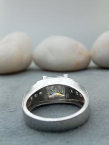 Anillo de Compromiso D'VINS JEWELS de 2 Quilates con Corte Princesa, Clásico, Oro Sólido de 14k, Diamante Cultivado en Laboratorio VVS, Regalo para Boda o Fiesta - Product Image 4