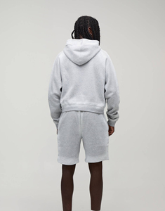 2026 New Arrival Men's Oversized Heavyweight Fleece Hoodie and Shorts <b>Set</b> Custom Logo Casual Streetwear Two Piece Tracksuit - Product Image 2