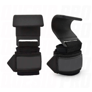 Heavy-Duty Neoprene Padded Weightlifting Hooks with Durable Metal Hooks <b>Adjustable</b> Wrist Support <b>Straps</b> for Deadlifts Pull-Ups - Product Image 4