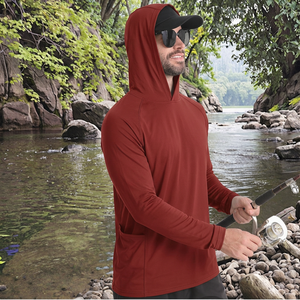 Chemise de pêche à manches longues pour homme avec logo personnalisé, séchage rapide, protection UV UPF 50+, respirante, vêtements de sport performants - Product Image 4