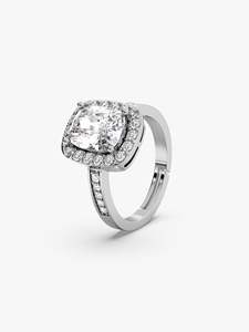 <b>Silver</b> Classic <b>Solitaire</b> <b>Ring</b> Made With Pure 925 <b>Silver</b> Rhodium Plated Wedding <b>Ring</b> with Zircon Double <b>Ring</b> for Women Handmade - Product Image 3