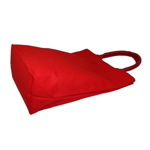 Heavy Duty Dyed Red Color Padded Rope Handle 20 OZ Natural Cotton <b>Canvas</b> Bag for Shopping Promotion - Product Image 4