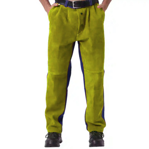 Equipo de Protección Personal, Pantalones de Soldadura de Cuero Vacuno Ignífugo, Uso Industrial, Poliéster Resistente al Calor - Product Image 6