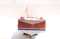 Modelo de Lancha Rápida de Madera Hecho a Mano, Estilo Clásico Italiano Riva, Decoración Artística Coleccionable Antigua