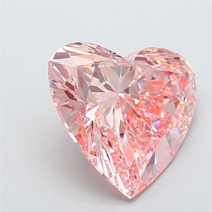 Diamant de laboratoire rose intense fantaisie en forme de cœur de 7,09 carats, certifié IGI, clarté VS1, taille excellente, pierre précieuse synthétique - Product Image 4