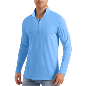 Cotton blended Leisure <b>Tops</b> <b>Mock</b> <b>Neck</b> for Men Autumn Winter Men's for Basketball Outdoor Leisure Sports Solid Knitted - Product Image 3