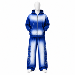 High Quality Men Customized Logo Best Selling Heavyweight Oversized Pullover Hoodie Tracksuit <b>Set</b> Made By Elson Sports - Product Image 2