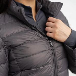 Winter Custom <b>Cropped</b> Sleeveless Lightweight Zip up Quilted Padding Puffer Equestrian Vest for <b>Women</b> with Add Your Brand logo - Product Image 4