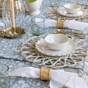 Platos de Ratán Ecológicos de Moda, Platos de Ratán Sostenibles, Accesorios de Decoración de Mesa Clásicos y Naturales - Product Image 3