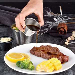 Premium Quality Custom Commercial Grade Stainless Steel Condiment Sauce <b>Cups</b> Tea <b>Cups</b> & Saucers Dipping Portion Metal <b>Cups</b> - Product Image 5