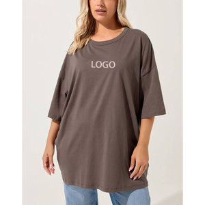 Camisetas de Algodón y Elastano de Estilo Modesto, OEM/ODM, Tops de Manga Corta para Damas, Precio de Fábrica al por Mayor, Camiseta con Estampado Gráfico - Product Image 1