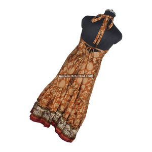 New Hippy Boho 2026 Trending Casual Wear For Girl's Silk <b>Spaghetti</b> Dress Ladies Elegant Dinner Gown Sleeveless Evening Gowns - Product Image 3