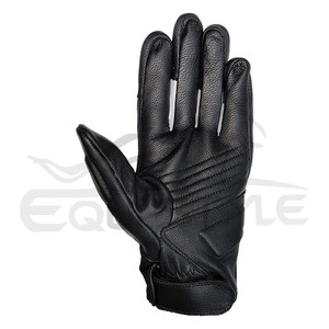 Gants de moto en cuir véritable vintage à doigts complets, gants de course avec logo personnalisé, fourniture OEM en gros, protection des articulations, gants de moto - Product Image 3