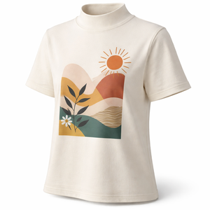 Camisetas Vintage de Cuello Alto Personalizadas al por Mayor para Mujer - Fabricante OEM, Proveedor Directo de Fábrica - Product Image 3