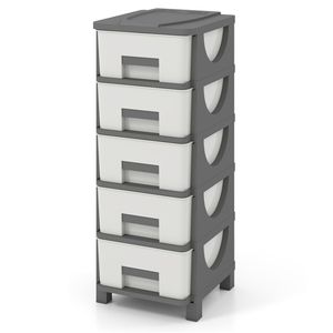 Organizzatore Verticale Sottile a 5 Cassetti, Armadietto in PP per Camera da Letto, Bagno o Ufficio - Product Image 4