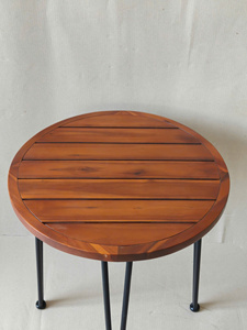 Modern Minimalist Rattan Chair Set with Teak Table Steel <b>Frame</b> Outdoor Garden Furniture 2 Seater Weather Resistant Hotel Entry - Product Image 5