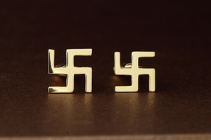 Brass Swastik Cufflink - Product Image 2