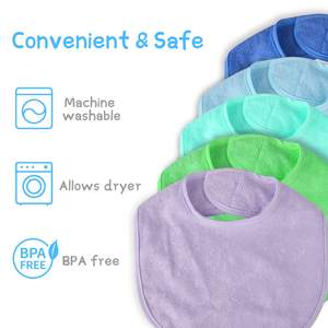 Bavoirs pour bébé de qualité supérieure 100% bambou – Essentiels pour l'alimentation, respirants et doux pour la peau - Product Image 4