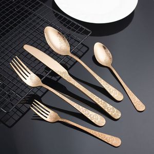 Juego de cubiertos de acero inoxidable con bordes lisos para una comodidad segura en la cocina del hogar y el servicio de alimentos comercial. - Product Image 1