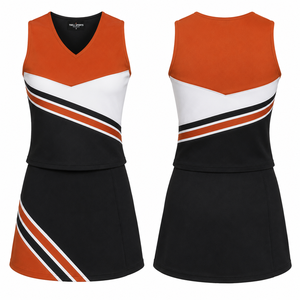 Uniforme de cheerleading pour filles personnalisé de haute qualité et bon marché, impression par transfert thermique, 100% polyester - Product Image 1