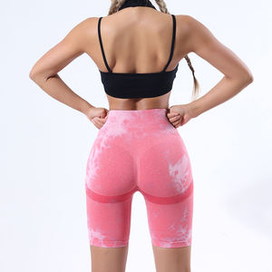 Shorts de yoga taille haute sans couture pour femmes, respirants, séchage rapide, coupe ajustée, polyester/nylon, vêtements de sport, vente en gros personnalisée - Product Image 2