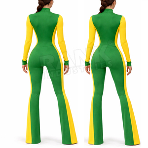 Combinaison de yoga pour femmes fabriquée au Pakistan, en tissu polyester et toile, séchage rapide, respirante, décontractée, taille haute - Product Image 5