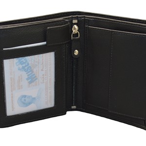 <b>Men's</b> Genuine Leather Slim Trifold <b>Wallet</b> Fold Closure Minimalist Short Length Daily Use - Product Image 5