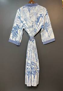 Bata Kimono con Estampado de Dibujos Animados para Mujer, de Algodón Suave, Camisón de Verano Hecho a Mano, Estilo Kimono ODM, Bata de Estar por Casa con Cintura Elástica Completa - Product Image 6