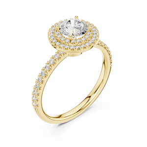 แหวนเพชรทรงกลมทองคำขาว 14K สำหรับผู้หญิง |   ของขวัญวันครบรอบ |   เพชรที่เพิ่งเพาะเลี้ยง - Product Image 5