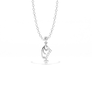 Aarinya Certifié IGI, Or 18K Blanc-Rose-Jaune, Motif Chevron Asymétrique, Vague Pavée, Flamme Courbe Délicate, Diamant, Pour Soirée - Product Image 2