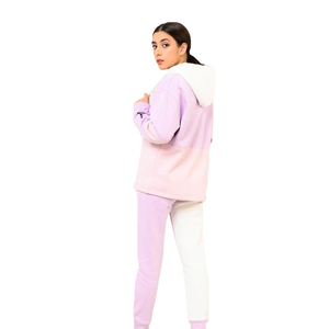 Survêtements en molleton pour femmes, personnalisables avec logo, 100 % coton, style streetwear hiver, grandes tailles, respirants, avec empiècements et patchs pour adultes - Product Image 2