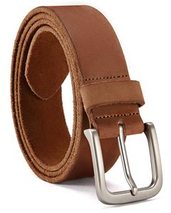 Full Grain Leather <b>Belt</b> for Men, <b>Work</b> <b>Belts</b> for Men Heavy Duty, Daily Wear for Jeans Pants - Product Image 1
