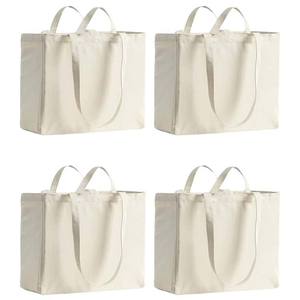 Recycled Heavy-Duty Canvas Grocery Tote Bag Reusable Cotton Shopping Handled Printed Pattern Great Gifts Storage <b>Clothes</b> Bag - Product Image 6