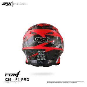 El casco JPX Fox1 Motif X 35 Supermoto Cross ofrece una protección superior y un estilo audaz para la mejor experiencia de motocross. - Product Image 4