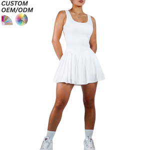 ชุดกีฬาเทนนิส โพลีเอสเตอร์ 100% รับทำโลโก้บนเสื้อและกางเกงขาสั้น แห้งเร็ว ระบายอากาศดี รับผลิตแบบ OEM ODM ขายส่งเสื้อผ้า - Product Image 4