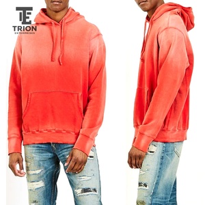 Hoodies en molleton coupe classique personnalisés pour homme, effet délavé soleil, style streetwear hiver, effet vieilli vintage - Product Image 6