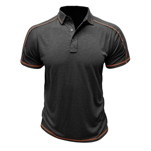 Camiseta de Verano para Hombre, Estilo Casual Deportivo, Manga Larga, Transpirable, de Secado Rápido, con Cuello Redondo, Tejida, Estampada, Talla Grande - Product Image 1