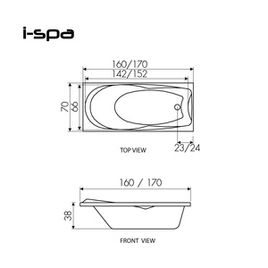 Bañera Rectangular de Acrílico Integrada Moderna I-Spa con Chorro de Masaje para Uso en Interiores en Hoteles, Villas y Spas (60 galones+) - Product Image 5