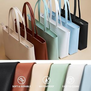 Women Casual Tote Shoulder Bag Fashion PU Leather Shopper Handbag Ladies Fashion Shoulder Bag Lightweight PU Leather Tote <b>Purse</b> - Product Image 6