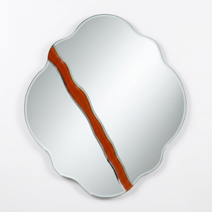 Designer Oval Wall <b>Mirror</b> 23.5" x 21.5"Inch |Contemporary Stylish Glass <b>Mirror</b> |Decorative <b>Mirror</b> for Home Interior Living Room - Product Image 1