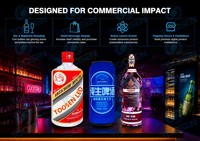 Module de forme spéciale pour affichage créatif intérieur et extérieur P2 couleur SDK flexible pour la publicité spéciale sur les bouteilles de bière