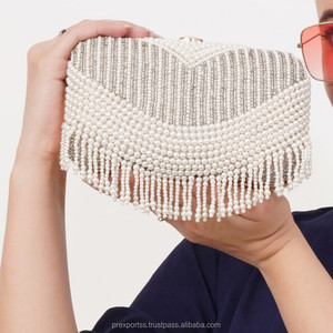 Bolso de mano de lujo unisex hecho a mano por diseñador, moderno, con lentejuelas brillantes, bordado, con cuentas y perlas, rectangular, joyería corporal de moda. - Product Image 5