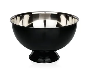 Heavy Duty Black Stainless Steel Punch Bowl Wholesale Bulk Large Party <b>Drink</b> <b>Cooler</b> for Wine, Champagne, Beer with Ice Storage - Product Image 3