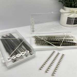 Extensiones de Pestañas Pre-fabricadas Vietnam 3D 4D 5D 6D Ultra-Rápidas de Cachemira Negro Mate de Longitud Mixta con Etiqueta Privada y Caja Ecológica - Product Image 1