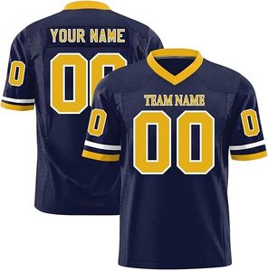 Wholesale Custom American Football Jersey for Adults Youth Printed Mesh <b>Polyester</b> Plain <b>Shirt</b> Short American Football Jerseys - Product Image 1