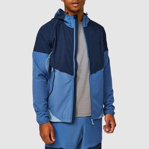Custom Lightweight Windbreaker <b>Jacket</b> <b>Men</b> Waterproof Outdoor Sport Hooded Rain Coat Windproof Running <b>Cycling</b> Stand Solid Front - Product Image 3