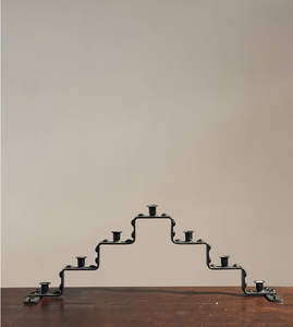 Modern <b>Black</b> Metal Seven Arm Candle Holder Decorative Taper <b>Candlestick</b> Candelabra Table Centerpiece Home Decor - Product Image 5